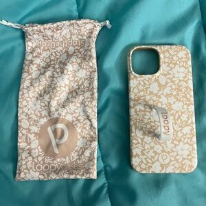 Beige Blossoms loopy case (iphone 13)